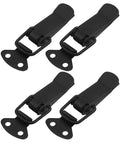 Spring Loaded Toggle Latch Cabinet Catch Set With Screws Black Medium Size 4 Pieces Hardware Kit For Doors Windows Cabinets And Lids