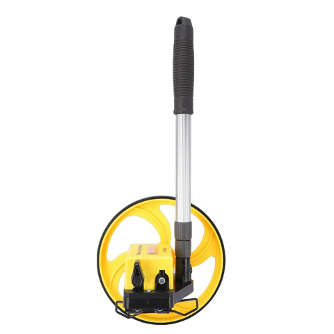 Marhynchus Telescopic Measuring Wheel, 8 Inch Measurement Tool with adjustable telescopic pole and yellow wheel.
