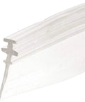 Close-up view of Shower Door Bottom Sweep Clear Vinyl 36 Inch Length Trim To Fit With Tee Edge Insert Two Width Options 3/16 Inch and 5/32 Inch
