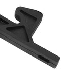 Close-up of Universal RV Push To Close Cabinet Latches With 5 Lb Pull Force in black ABS material.