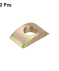 12 Pack M10 Half Moon Lock Washers, iron spacer connector in bronze tone, showcasing single washer with 10mm hole.