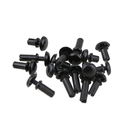 Easy Peasy Finger Press Nylon Expansion Rivets Tool Free Plug And Play Mount For Pcb Boards, black plastic clips, 15 pieces.