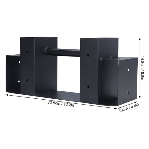 Heavy Duty Outdoor Firewood Rack With Adjustable Length Bracket Kit For Any Backyard Fire Pit Weatherproof Black Wood Storage For Logs And Kindling Built Tough Frame Easy Assembly Keeps Your Patio Clean And Ready