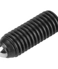 Heavy Duty M10 Threaded Ball Plungers 10 Pack Carbon Steel with a knurled surface, ideal for precision clamping and tooling applications.