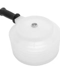 Heavy Duty Hole Saw Dust Collector With Secure Rubber Grip To Beat The Dust On Recessed Lighting Jobs And Keep Workspaces Clean While You Drill Through Drywall Or Concrete, clear rubber material with black handle.