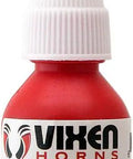 High pressure thread sealant bottle for pneumatic and hydraulic fittings, red with white nozzle, 10ml capacity.