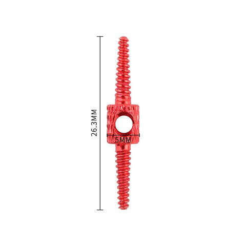 Internal Cable Routing Tool Set 5 Piece For Bicycle Frame, red aluminum connector with 26.3mm size, for easy cable replacement.