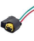 Four Piece Ignition Coil Wiring Pigtail Harness Kit With Connectors For Hyundai Tucson Santa Fe Kia Optima Sorento Fits 2.0 And 2.4 Engines, close-up of connector with red and green wires.