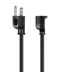 6Ft 16AWG Power Extension Cord Cable SJT 16/3C NEMA 5 15P To NEMA 5 15R 13A 125V Black Heavy Duty Extension Cord