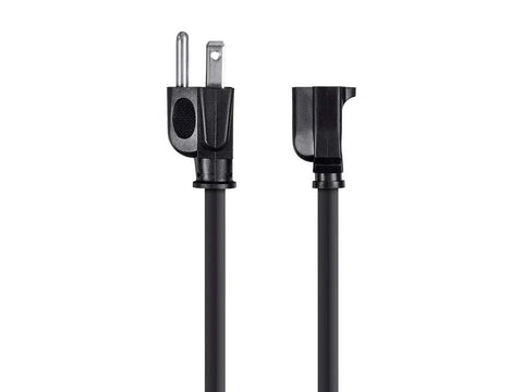 6Ft 16AWG Power Extension Cord Cable SJT 16/3C NEMA 5 15P To NEMA 5 15R 13A 125V Black Heavy Duty Extension Cord
