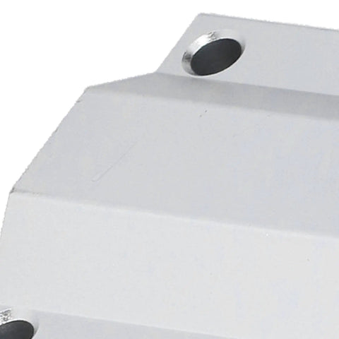 Top Shelf Heavy Duty 20mm Aluminum Linear Ball Bearing Slide Block With Slick Rolling Bushings close-up view of the square edges and holes.