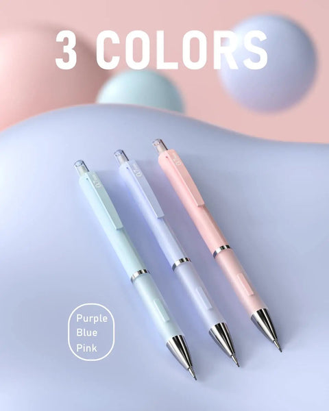 Cute 0.7mm Mechanical Pencil Set With Case Includes 3 Pastel Pencils 6 Lead Refills 3 Erasers 9 Eraser Refills Grab And Go Kit