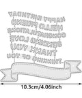 Layered Net Frame Scrapbooking Die Cuts Set For Card Making And Paper Craft, Dope Metal Cutting Dies, 10.3x9cm Banner
