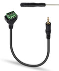 Leave The Soldering Iron Alone With This Plug And Play 3.5 Millimeter Stereo Audio Male Jack Adapter with screw terminals and cable.