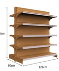 Slick Heavy Duty, Five Tier Double Sided Storage Rack Featuring Adjustable Metal Frame And Wood Panels, 140cm tall.