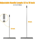 48 Inch Wide Lawn Leveling Rake With 52 To 78 Inch Adjustable Telescopic Handle Heavy Duty Stainless Steel Leveler Tool