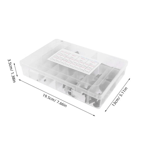 Pro Grade Woodruff Key Assortment Kit Crescent Shape Carbon Steel Keyways For Replacement And Storage in clear case