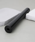 Thru Axle 20mm x 110mm with 175mm Overall Length, black aluminum, compatible with Fox 40 Forks, displayed on gray surface