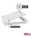 Top Shelf 18 Gauge Steel Drywall Access Door Panel With A No Fuss Cam Latch And Rock Solid Keyed Cylinder Lock 22X30 Inches open with screwdriver slot