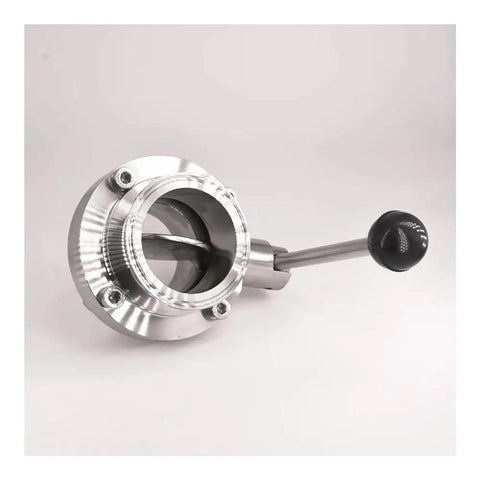 63mm Pipe OD 2.5 Inch Tri Clamp Sanitary Butterfly Flow Control Valve SUS 304 Stainless For Home Beer Brewing Easy To Install Tight Seal And Stable Pressure For Fermentation Systems