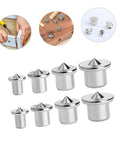 Two Sets Woodworking Dowel Maker Kit with Steel Dowel Centers and Transfer Plugs Alignment Tool for Precise Centering and Marking