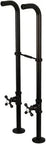 Freestanding Supply Line Package With Oil Rubbed Bronze Finish, Dual Cross Handles, Floor Mount Design, Thirty Two And One Quarter Inch