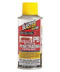 Front view of a 4 oz aerosol can of Penetrating Lubricant Spray For Stuck Bolts And Metal Parts, with yellow cap and red label.