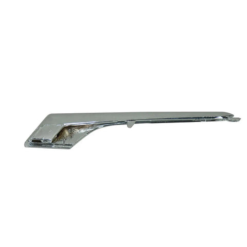Right Front Bumper Upper Fog Light Chrome Trim Molding Strip For Tesla Model X 2016 Through 2021, polished chrome finish.