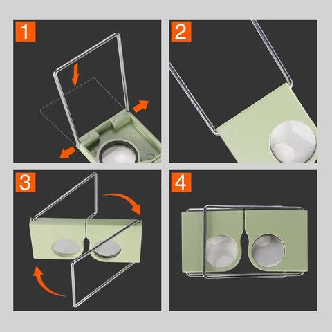 Wearable 4X Pocket Stereoscope With Adjustable 55-75 Mm Lens Distance, Ultra Lightweight Microscope For Field Examiners, Surveyors, Engineers And Architects, Durable Portable Magnifier For On-The-Go Inspections.