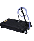 Heavy Duty 17 Gallon Electric Oil Drain Cart With Powerful 110V Pump System And Swivel Casters Plus 7 Ft Hose on mobile unit.