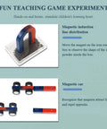 Hands On Magnet Kit For Kids With 13 Magnets And Accessories For STEM Experiments with horseshoe magnet and magnetic car