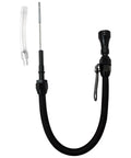Flexible Black Aluminum And Stainless Oil Dipstick For LS Engines 4.8L 5.7L 6.0L With Teflon-Lined Braided Housing And Full And Low Markings Replacement For LSX LS1 LS2 LS6 Engines