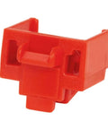 Close-up of red block-out from RJ45 Jack Module Block Out Kit No Fuss With 100 Red Block Outs And 5 Black Removal Tools Durable Polycarbonate Security Cover