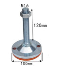Heavy Duty Stainless Steel Leveling Feet For Furniture 4 Pack Adjustable Legs For Cabinets Tables Workbenches Shelving Units With Bottom Lip Design For Even Weight Distribution Easy Install And Stable Support M16 120mm 100mm