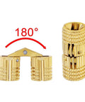 Hidden Brass Hinges 8 Pack 10mm Concealed Hinges With 180 Degree Opening for jewelry box and craft projects, smooth roller design