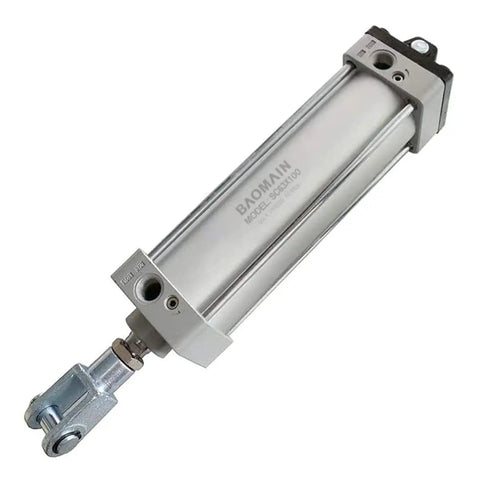 Heavy-Duty Pneumatic Air Cylinder 2.5 Inch Bore, 3.94 Inch Stroke, Double Acting, Single Rod, M16x1.5 Threaded Rod, PT 3/8 Port