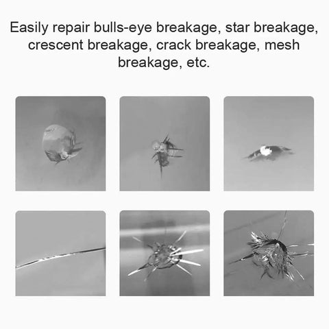 Windshield Repair Kit With Air Pump Tool And Repair Fluid, Quick Fix For Cracks, Clear Translucent Liquid That Restores Clarity