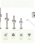 Heavy Duty 49 Pieces M6 Hex Socket Head Cap Screw And Barrel Nut Assortment Kit With Wrenches showing various bolts and a wrench.