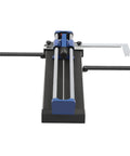 Built Like A Tank 24 Inch Manual Tile Cutter For Porcelain And Ceramic Tiles Featuring Tungsten Alloy Wheel Dual Steel Rails Infrared Laser Alignment and Precision Ruler Bar, front view detailing.