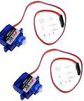 Two FS90R 360 Degree Continuous Rotation Micro RC Servo Motors 6V with accessories for Arduino Microbit Smart Car Robot Pack Of 2