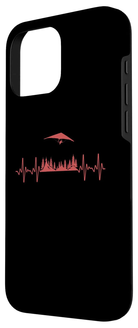 Funny Hang Glider Art Phone Case For 16 Pro Max Lovers Men Women Hang Glide Design Youth Gift Cute Flight Sails Graphic Protective Cover Slim Durable Case For Hang Gliding Fans And Instructors.