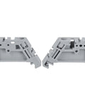DIN Rail Mount Terminal Blocks End Stopper Screw Type Clamp Grey EW35 Pack Of 20 Heavy Duty Terminal Blocks side view