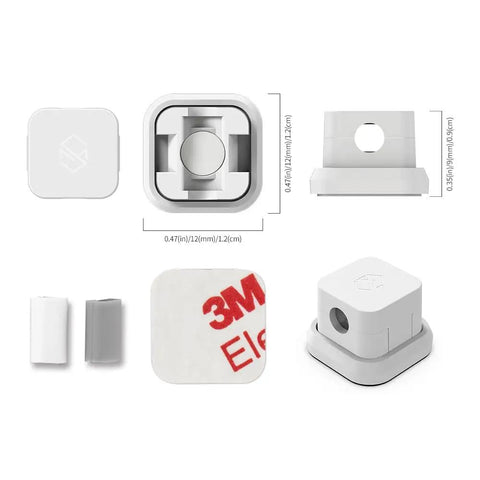 Magnetic Cable Clips 3 Pack For Car And Office Cable Management Self Adhesive Cable Organizer Clips Black set dimensions
