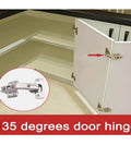 Knockout DTC 135 Degree Corner Cabinet Hinge Replacement For Bifold Doors Sweet Fix For Blind Corners, shown on kitchen cabinet.