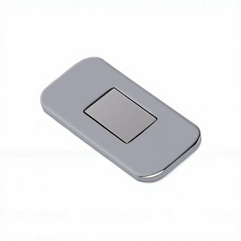 No Drill Magnetic Cabinet Door Catch With Adhesive Backing Stainless Steel Closure Magnet in rectangular shape