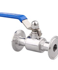 1.5 Inch Tri Clamp Ball Valve Stainless Steel 304 PTFE Lined Sanitary Clamp Flow Control For Three Quarter Inch Tube Outer Diameter 248 Fahrenheit Max 1.6 MPa Industrial Grade For Food Processing Beverage And Pharmaceutical Lines