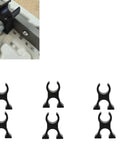 Straight Up Heavy Duty Folding Table Locking Clips Replacement Six Pack With Dual Socket Design, black clips for metal frame tables.