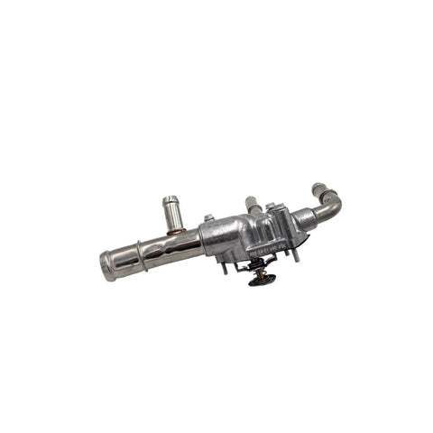 Precision Engine Coolant Thermostat For Chevy Malibu And Buick LaCrosse Plug And Play Swap detailed view showcasing shiny metal components.