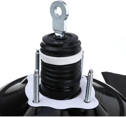 Upgrade Your Ride with Premium Power Brake Booster Replacement 54-77205 for 2011-2016 Chrysler Town and Country Dodge Grand Caravan 3.6L Without Master Cylinder close-up of brake booster with mounting hardware.