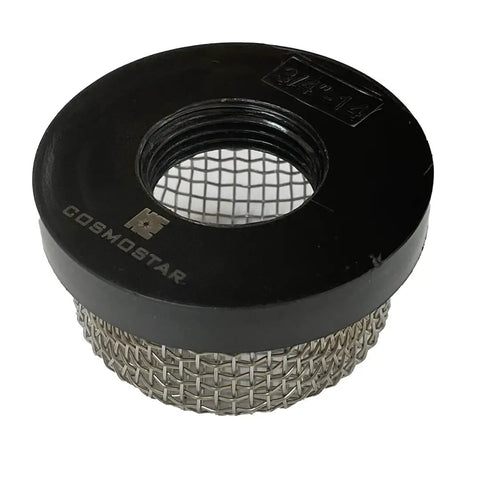 Do-It-All Stainless Steel Strainer Three Quarter Inch Inline Wire Mesh Debris Filter For Livewell Pumps And Garden Hose Systems top view